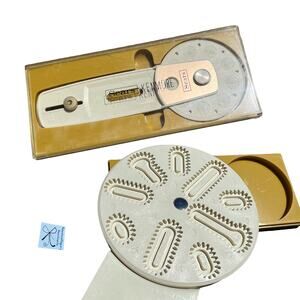 Vintage Sears Kenmore Sewing Buttonhole Gauge with Case